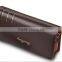 Baellerry Mens Business leather Clutch bag Double zipper wallet