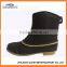 Waterproof Rubber Duck Boot with Leather Upper