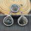 LFD-008P ~ Druzy Faceted Labradorite Pave Crystal Rhinestone Pendant Drop Shape Charms Jewelry For Making Necklace Pendants