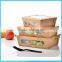 Medium Kraft Salad paper Box with Clear Window