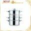 MSF-3409-1 20cm Stainless Steel Steamer Set 2 Layers Steamer Pot