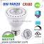UL cUL ES approval E26 medium base 8 watt LED PAR20 lamp