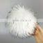White color raccoon fur poms for keychain Hot manufacturer wholesale real fur ball for hat and shoes