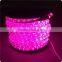 2wires hollow 50m IP44 pink 220V Led rope light