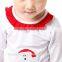 wholesale kids clothes set baby girl dress pictures puff design cotton printing santa