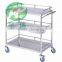 3-tier stainless steel trolley carts for hospital