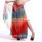 Two layers chiffon colorful silt dress Long sexy belly dance skirt for belly dancer