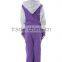 OEM Cheap Women Purple Fleece Long Sleeves Hoody Onesie,Casual Adult Jumpsuit,Baseball Playsuit