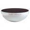 Tempered glass top and fiberglass base Bowl Coffee Table