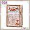 A4 leather album menu cover , pvc clip menu covers / beverageware