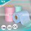 [D-TEX] 70% polyester 30% viscose Waveline printed spun lace wiping rolls