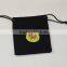 velvet pouch with bead