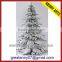 6FT(180cm) wholesale slim artificial flocked revolving christmas trees made in china