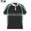 Mens short sleeve black rugby polo shirt