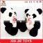 10inch sitting plush panda toy cheap soft stuffed panda toy with red ribbon