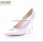 OW25 Wedding shoes White color Crystal Latin Pump 9CM High Heel shoes for Lady