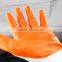 13g orange nitrile palm coated gloves/smooth surface nitrile working gloves