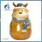 popular colorful ceramic fox cookie jars for christmas gift
