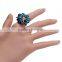 18K GP Fashion Jewelry Smart Diamond Flower Gold Wedding Ring