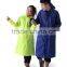 100% polyester PU PVC coating long yellow pvc raincoat outdoor workplace waterproof breathable