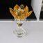 Yellow crystal lotus flower making for religion