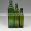 square glass bottle for oil or wine with screw cap