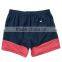 custom 100% polyester dark blue and pink men boardshorts