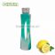 heat-resistant glass water bottle with colorful and high quality silicone sleeve and straw