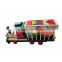 Kids wooden toy train with animal printings