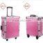Professional Factory Supply Aluminum Cosmetic Hair Stylist Portable Aluminium Rolling Makeup Case With Lights                        
                                                Quality Choice