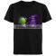 el t shirt el ladies t shirt with 4pcs AAA battery inverter