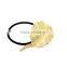 Simple Korean Style Black Band Big Gold Plated Leaf Pendant Hair Bands For Women