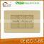 Gold supplier Kuwait market aluminum material 2gang 1 way light switch 110V