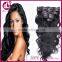 7A Virgin Clip In Human Hair Extensions 100g Clip In Wavy Hair Extensions Brazilian Body Wave Clip In Hair Extensions 100g