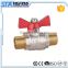 ART.1017 1/2" 3/4" 1" fan coil unit brass ball valve with forged sand blast manual power control valve plating PPR pipe fitting