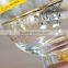 Lead-free Crystal Gold-Rimmed Tableware Bottom 24K Gold Foil Filled Unique Salad Bowl