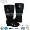 Matte Black Wedge Wellington Boot with Black Buckle