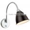 Factory price hot sale the lighting collection bari modern black and chrome wall light with switch