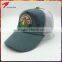 Imitation handmade embroidery logo 5 panel denim trucker mesh cap