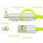 2015 hot sale colorful flat aluminium 2 in 1 usb 3.0 charging charger data cable