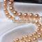 round cultured freshwater chocolate pearl necklace