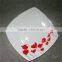 Daily used white porcelain square shape dinner plate white square wholesale dinner plates