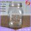 460 ml glass mason jar with small screw lid and straw