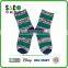 green free knitting stripe children socks