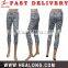 OEM 1pcs MOQ custom digital printed Anti-Bacterial seamless fashion brand name leggings
