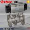 Flanged stainless steel pneumatic ball valve