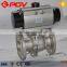 Flanged stainless steel pneumatic ball valve