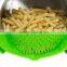 2016 China  Best Selling Mesh Silicone Clip-On Snap and Strain Strainer, Green
