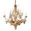 Exquisite Wooden Four Posted King Size Bed, Hand Painting Four-Poster Bed With Night Stand, Wood Carved Bedroom Furniture