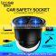 2017 Double cigarette car cigarette lighter socket dual usb car charger with resqme car escape tool safety seat belt cutter